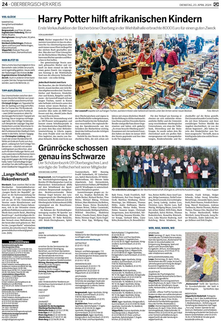 Grünröcke schossen genau ins Schwarze 3 rundschau 2024 04 23 seite